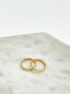 The Baguette Gold Hoops