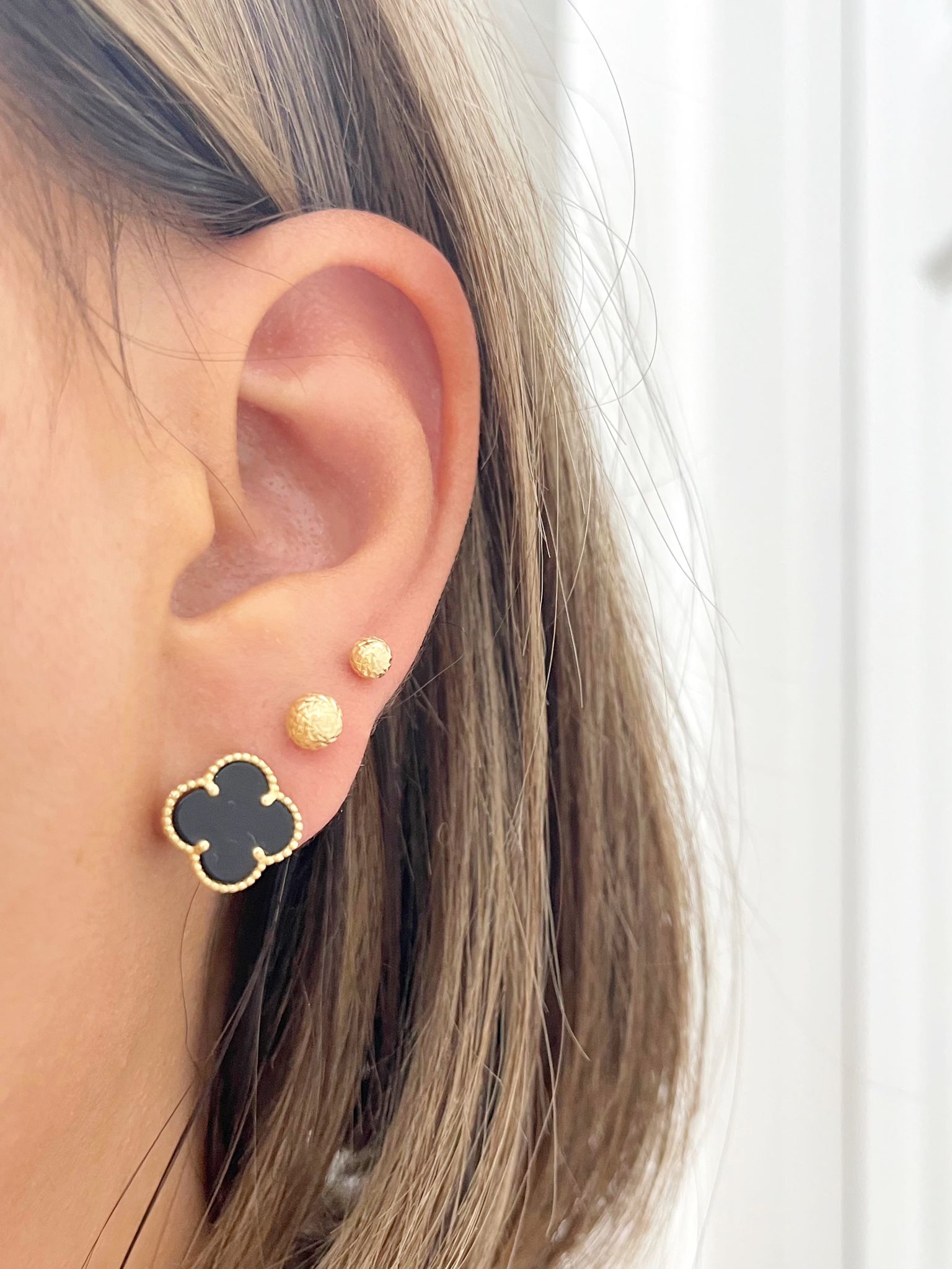 Blossom Black & Gold Earrings