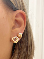 Load image into Gallery viewer, Clarissa Three Gold Earrings
