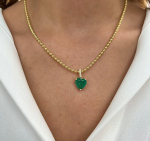 Emerald Heart Necklace