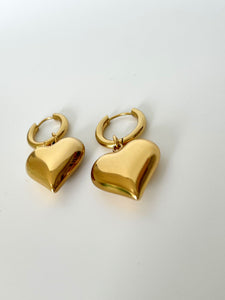 Queen of Hearts GOLD Hoops