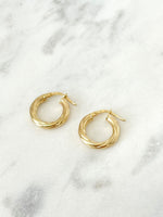 Load image into Gallery viewer, Breatrice Gold Hoops
