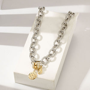 Chunky Gold & Silver Necklace